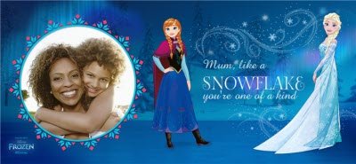 Disney Frozen Snowflake Photo Upload Mug