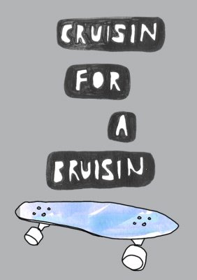 Cruisin For A Bruisin Skateboard Kids T-Shirt