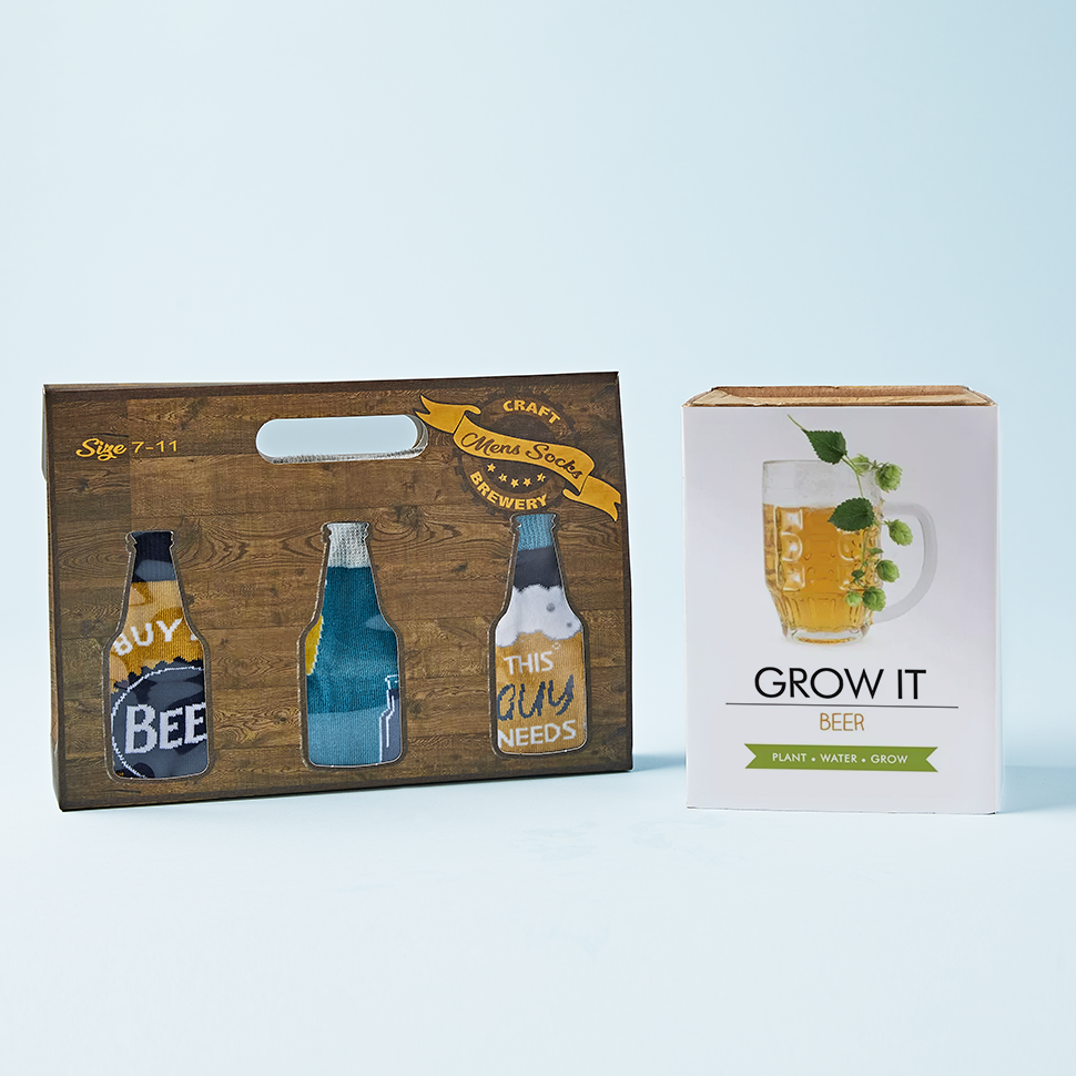 Beer Lovers Socks (7-11) & Grow Your Own Beer Bundle