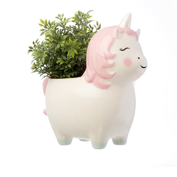 Sass & Belle Pastel Pink Unicorn Plant Pot