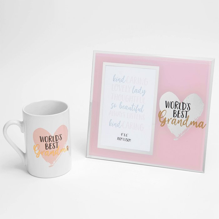 World's Best Grandma Mug & Frame Gift Set