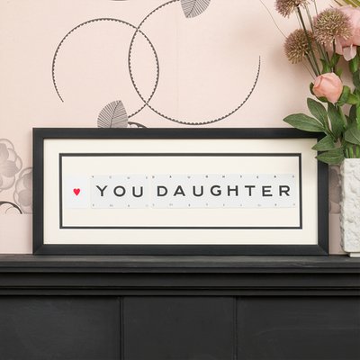 Vintage Playing Cards Love You Daughter Frame