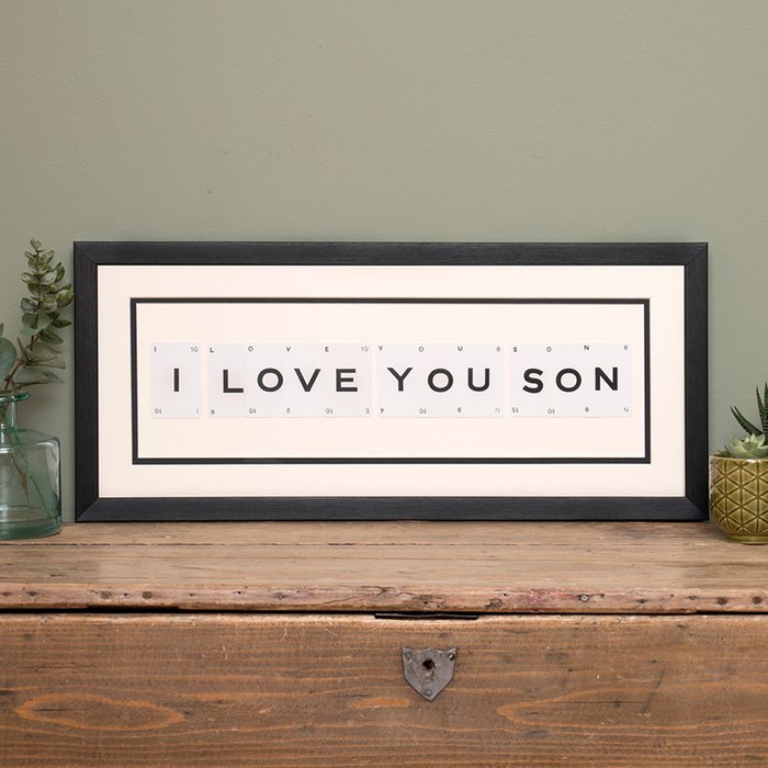 Vintage Playing Cards Love You Son Frame