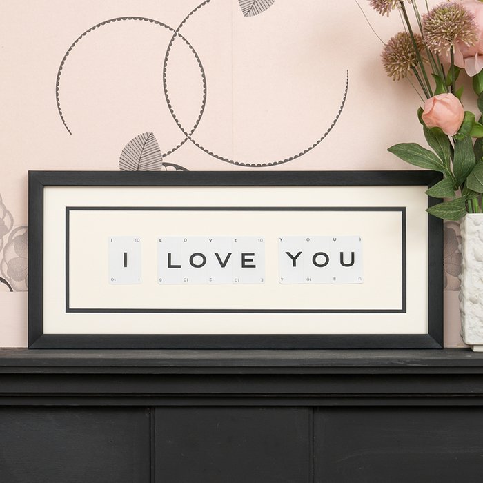 Vintage Playing Cards I Love You Frame