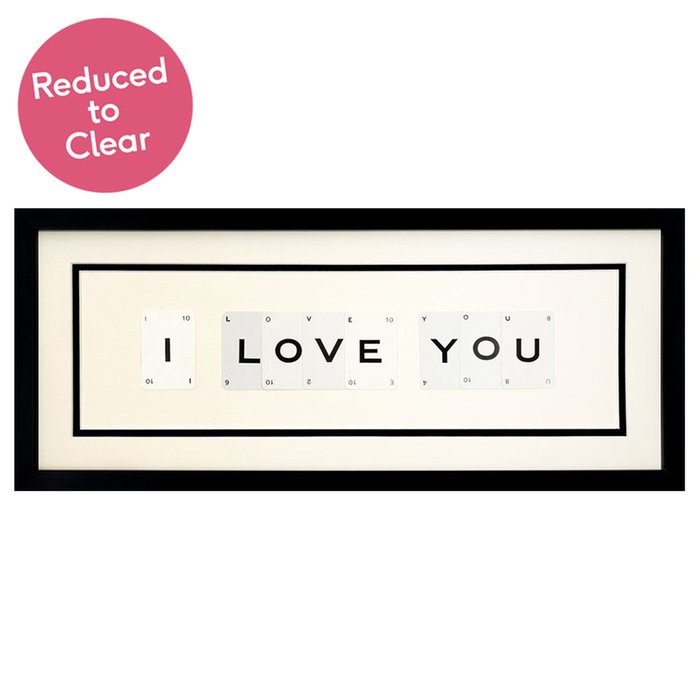 Vintage Playing Cards I Love You Frame