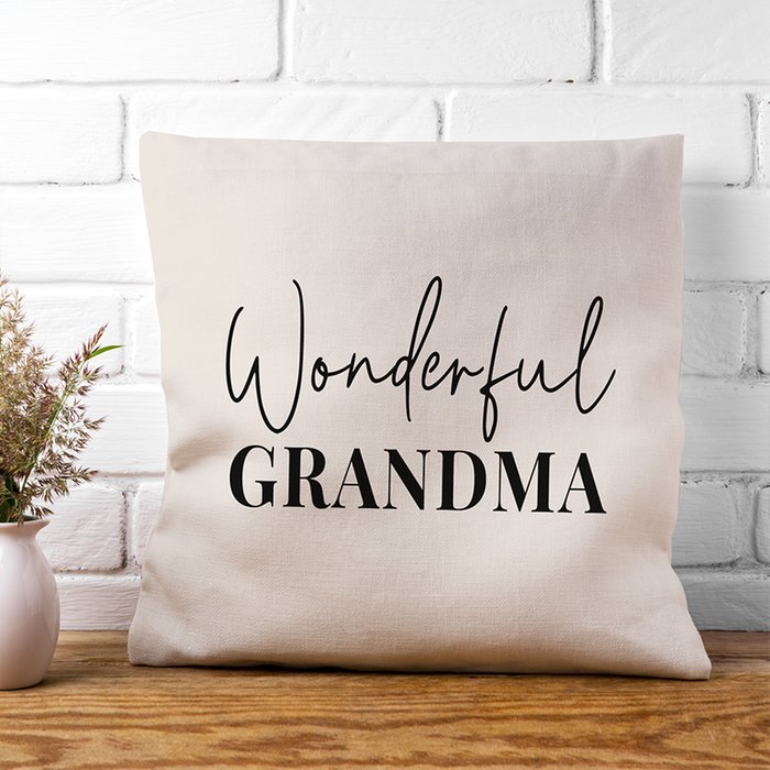 Wonderful Grandma Canvas Cushion Cover