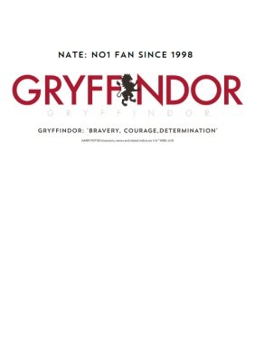 Harry Potter Gryffindor Personalised T-Shirt 