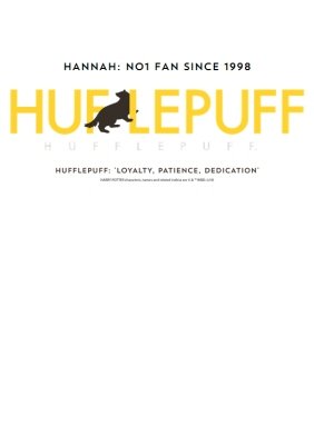 Harry Potter Hufflepuff Personalised T-Shirt 