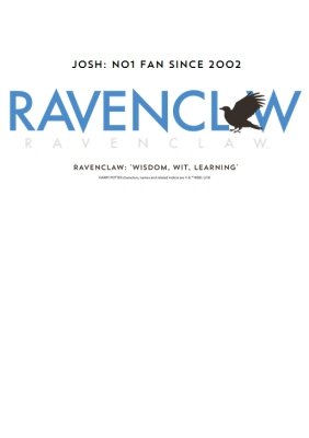 Harry Potter Ravenclaw Personalised T-Shirt 