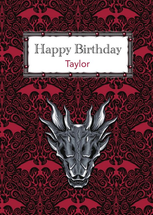 House Of The Dragon Personalised Birthday Card