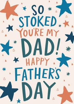 Dotty Black Typographic Australia Stars Father's Day Card