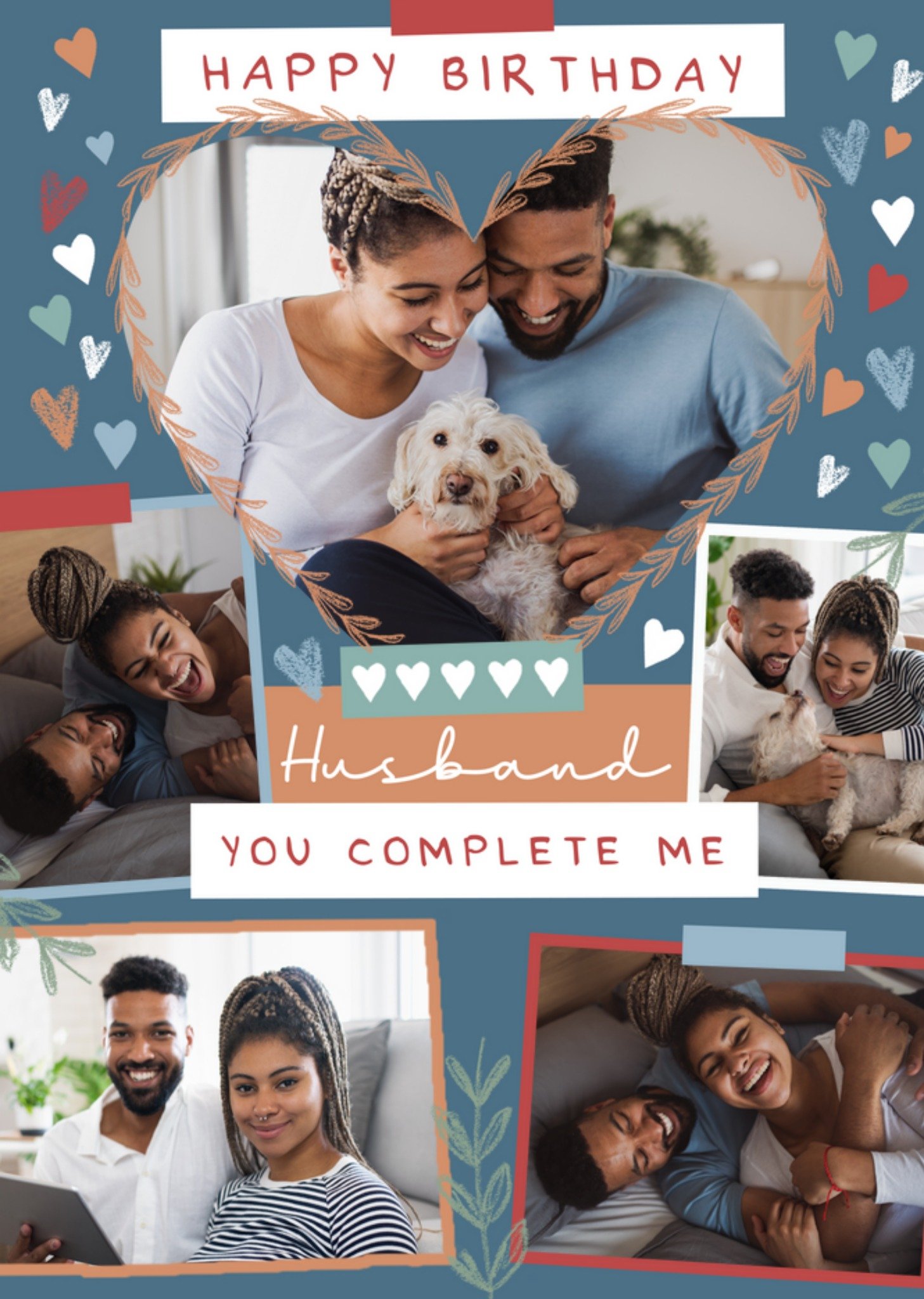 You Complete Me Photo Upload Husband's Birthday Card Ecard