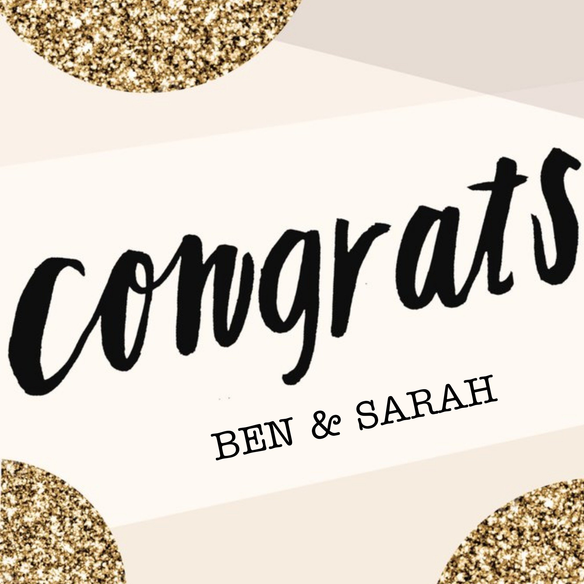 A Little Bit Of Sparkle Personalised Congratulations Card, Square