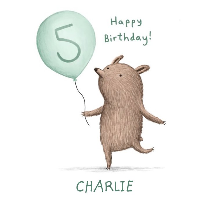 Cute Bears 5th Birthday Card