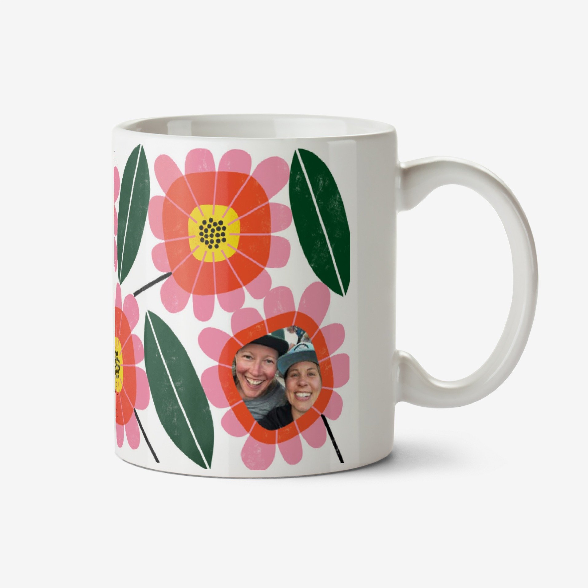 Kate Smith Co. Floral Pattern Photo Upload Mug Ceramic Mug