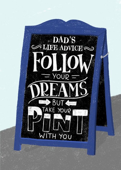 Pub Beer Sign Father's Day Card