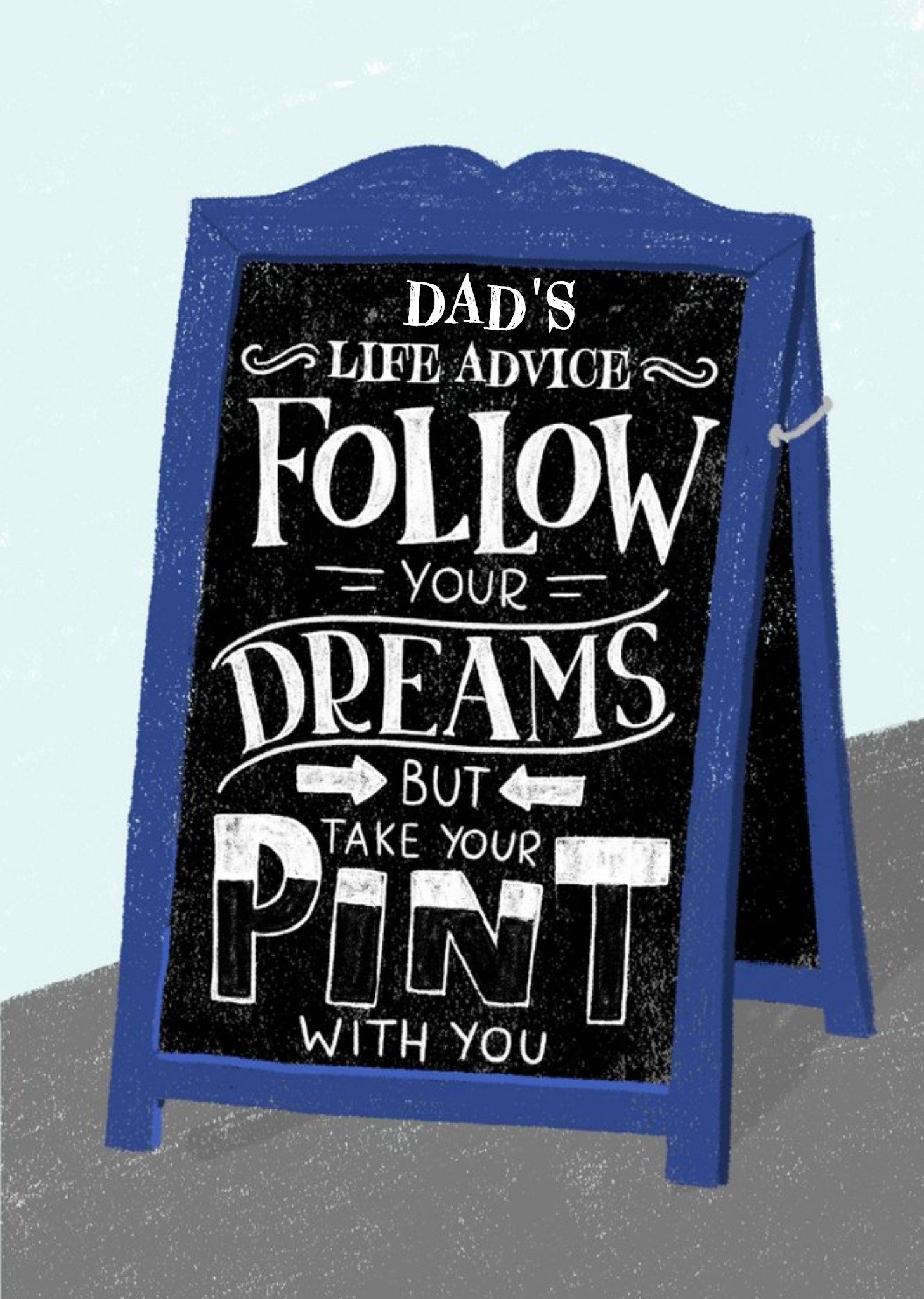 Moonpig Pub Beer Sign Father's Day Card, Large