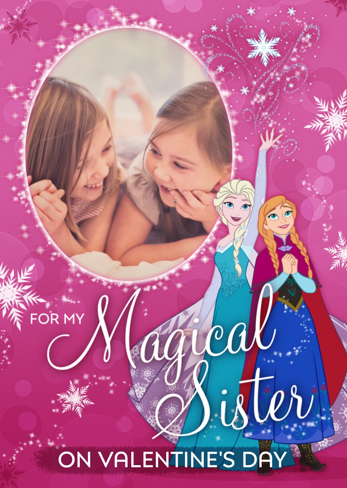 Disney Frozen Magical Sister Photo Upload Card Ecard