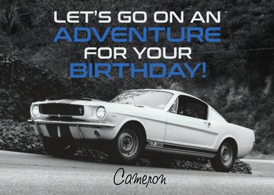 Retro Shelby Adventure Birthday Card