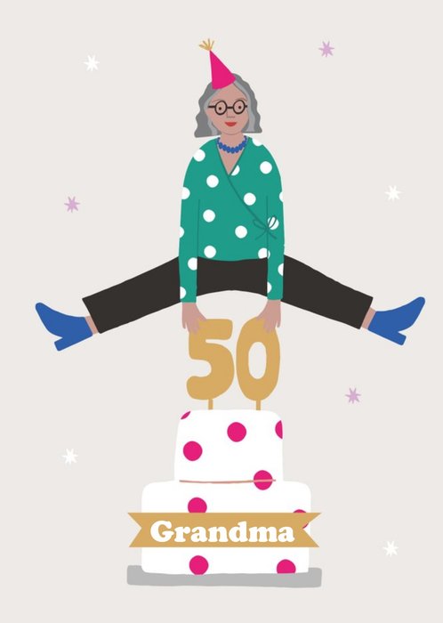 Grandma Happy 50th Birthday Card