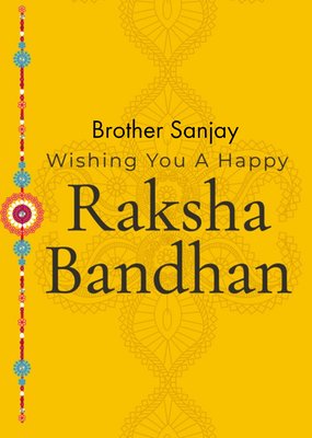 Illustrated Wishing You a Raksha Bandhan Card