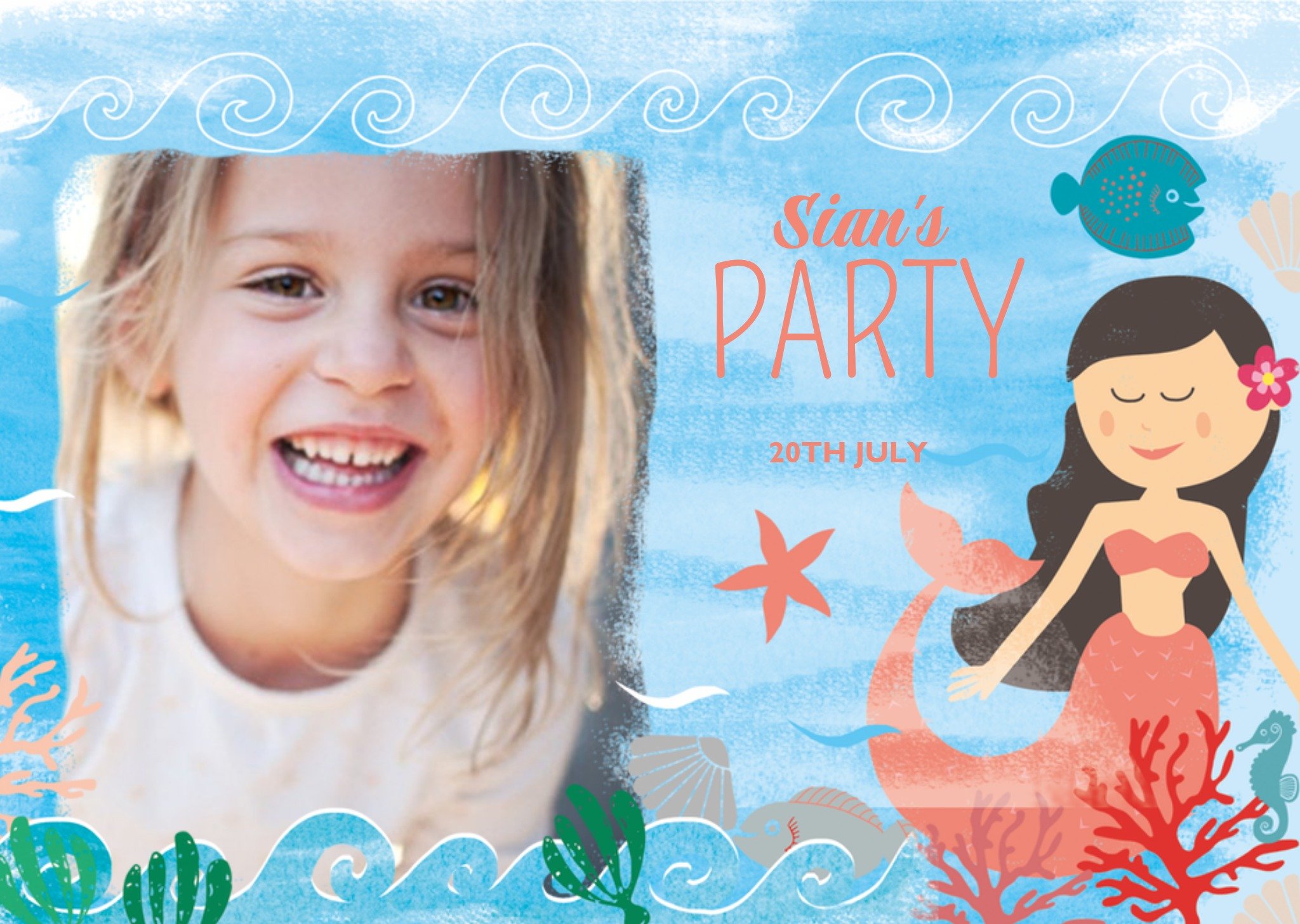 Other Mermaid Birthday Party Invitation Ecard