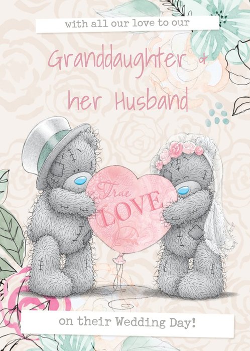 Me To You Tatty Teddy To our Granddaughter and her Husband on their wedding day wedding card