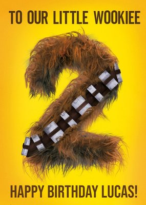 Star Wars To Our Little Wookie Two Birthday Card