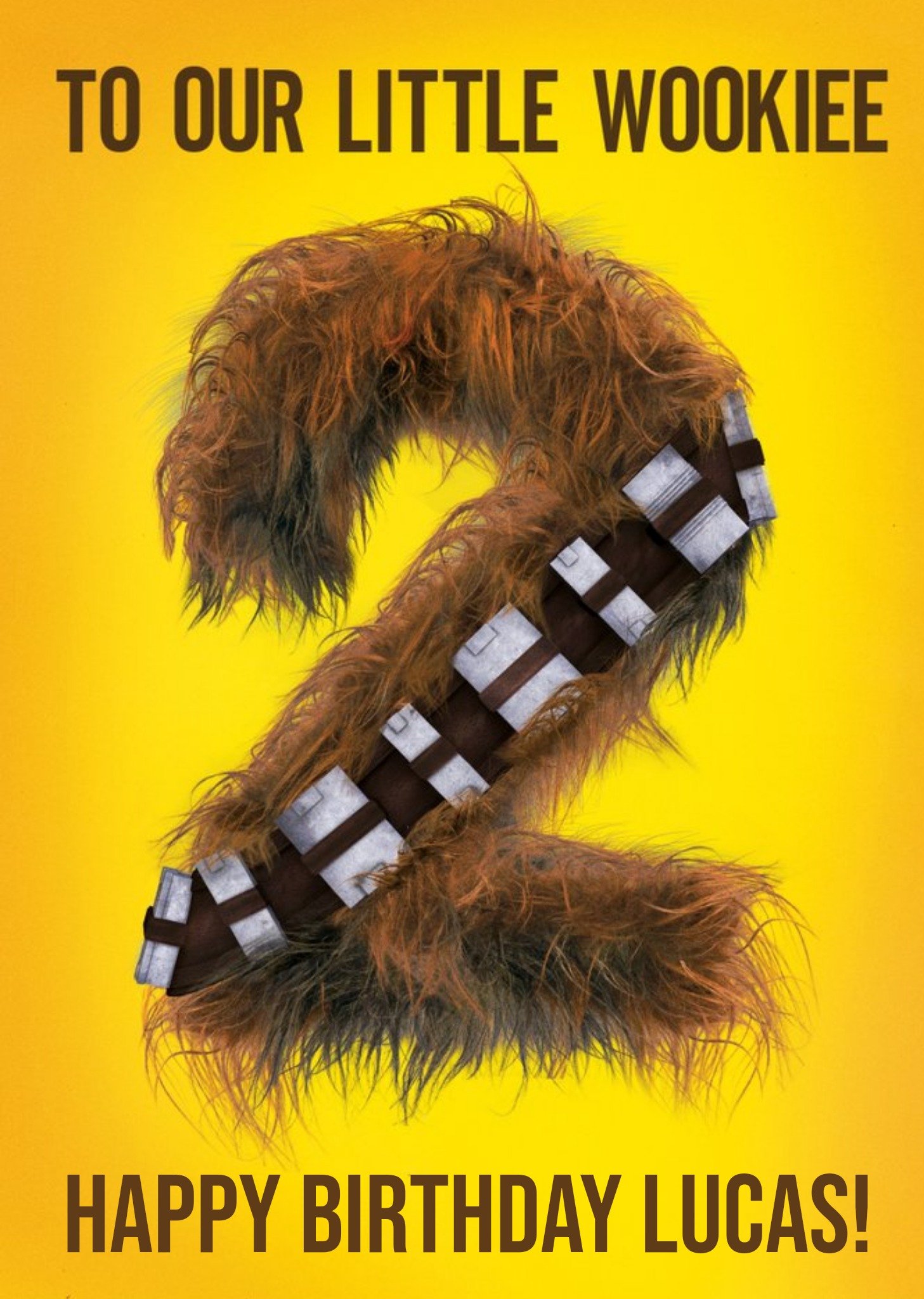 Disney Star Wars To Our Little Wookie Two Birthday Card, Large