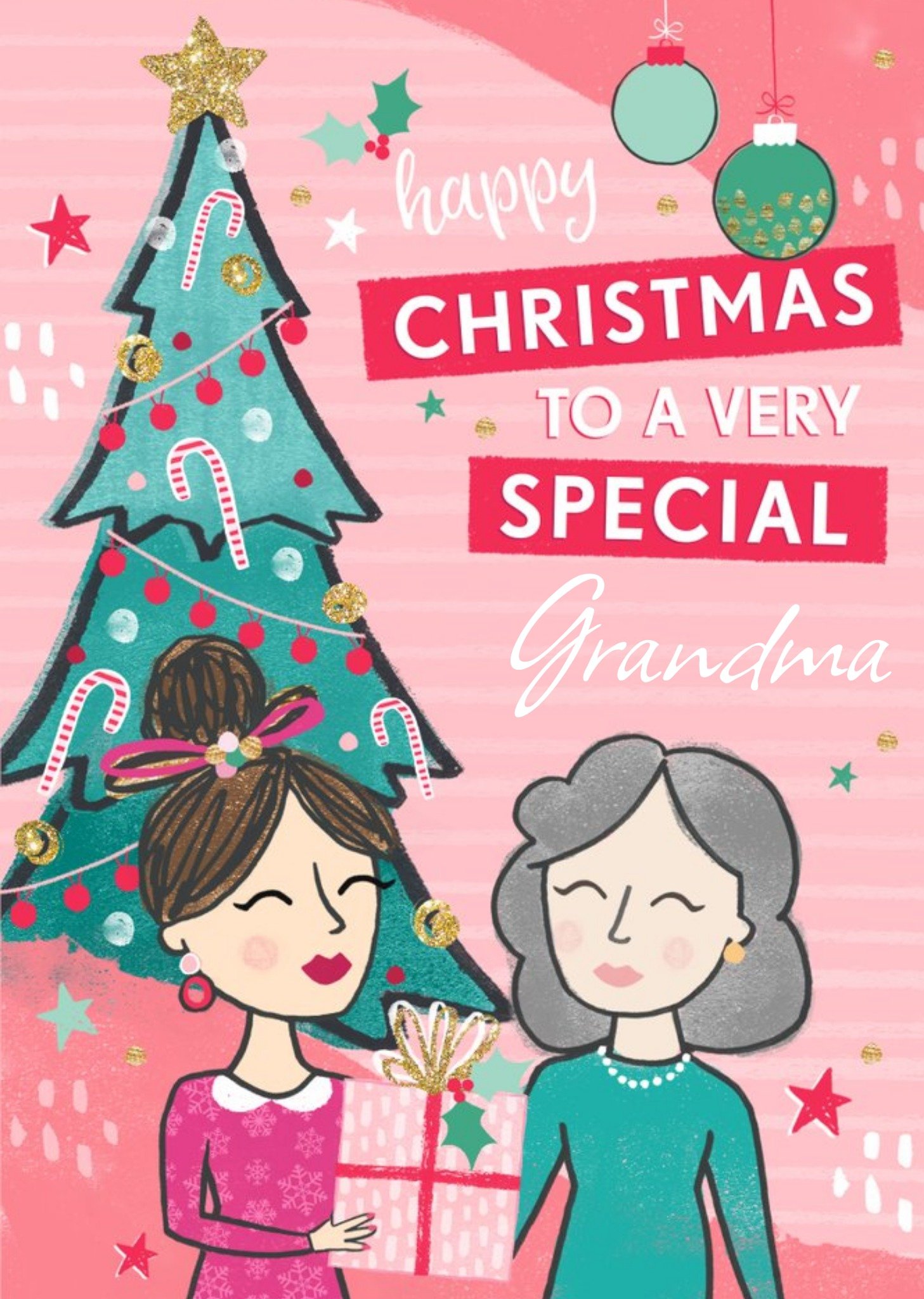 Moonpig Happy Christmas To A Very Special Grandma Card, Large