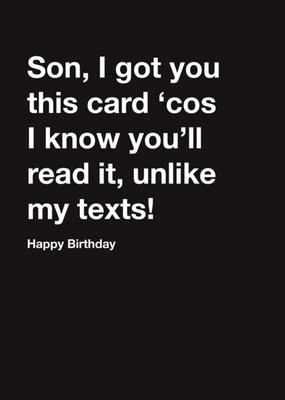 Carte Blanche Son Happy Birthday Card
