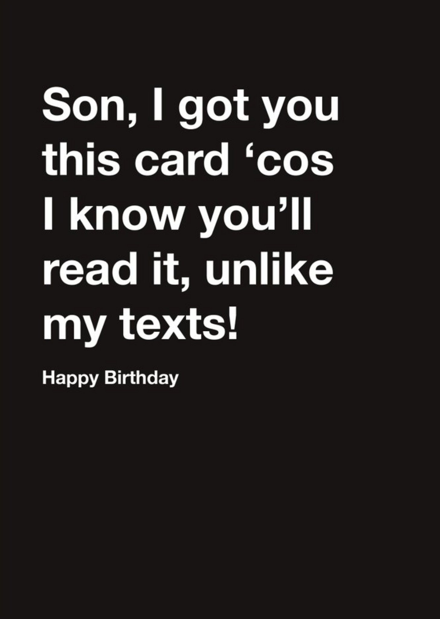 Carte Blanche Son Happy Birthday Card Ecard