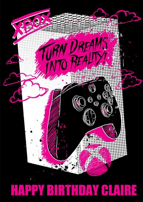 Graphic Xbox Series Turn Your Dreams Into Reality Birthday Card