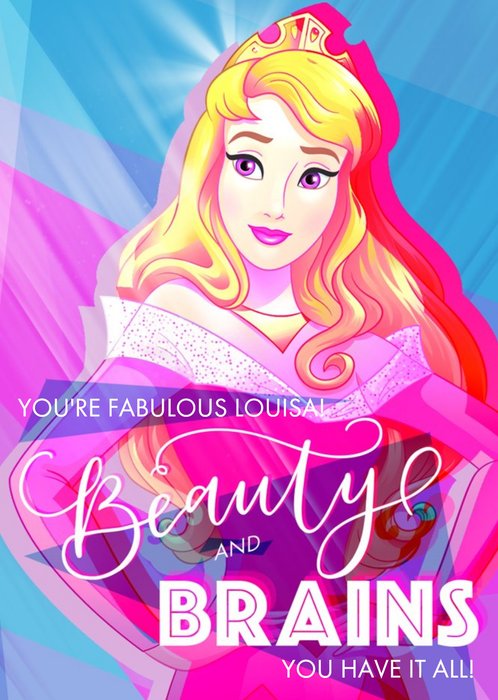 Disney Sleeping Beauty Princess Aurora Beauty And Brains Card