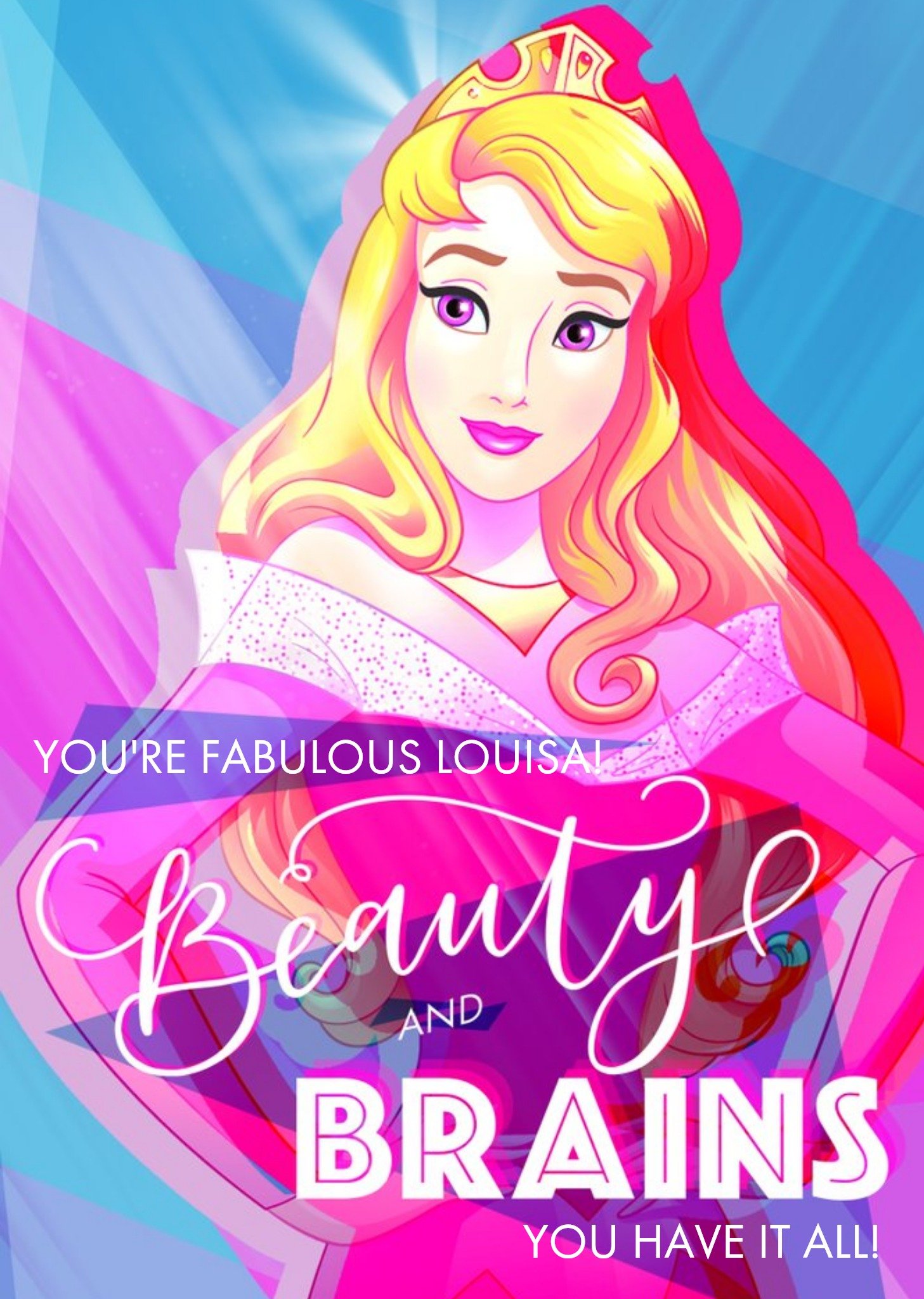 Disney Sleeping Beauty Princess Aurora Beauty And Brains Card Ecard