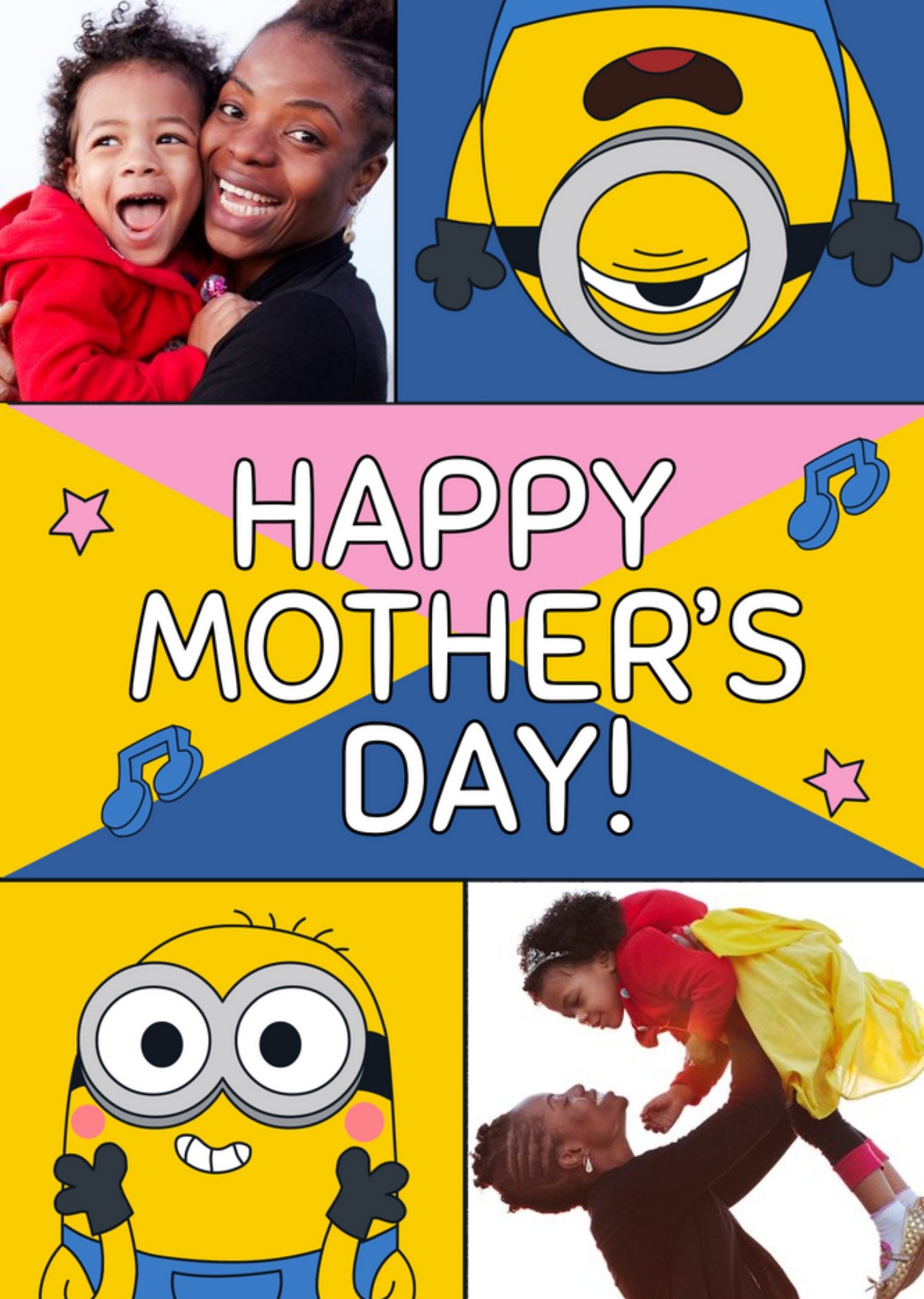 Despicable Me Despicable Photo Upload Mother's Day Card