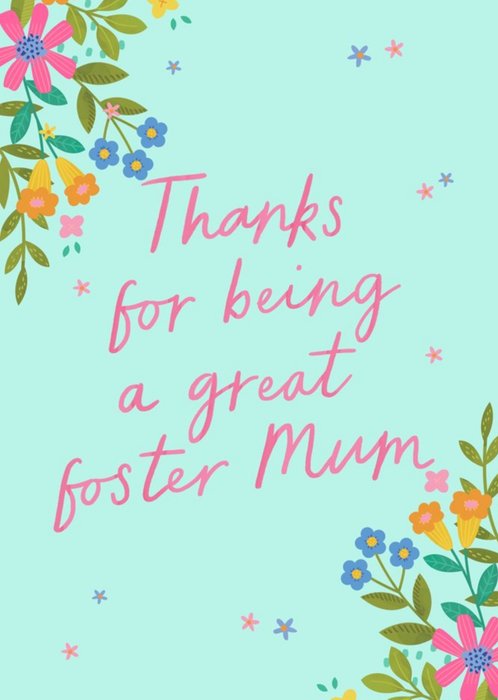 Floral Foster Mum Card