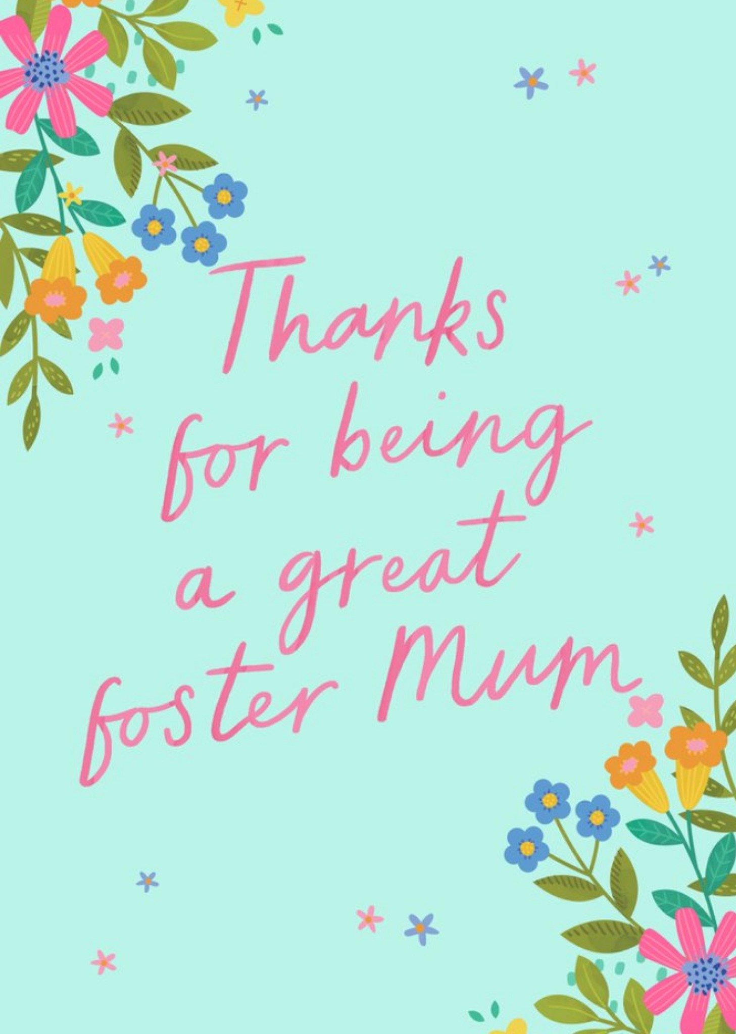 Floral Foster Mum Card Ecard