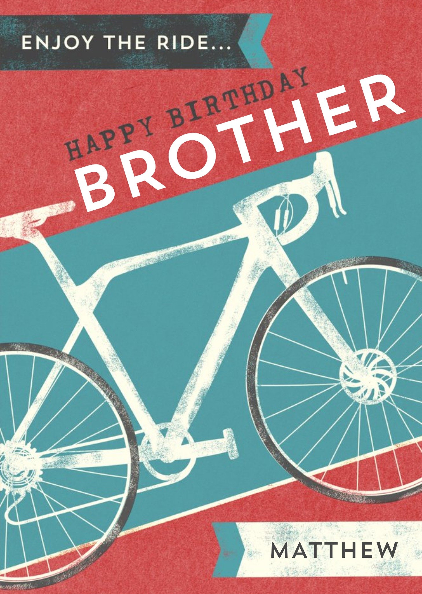Moonpig Bicycle Birthday Card, Large