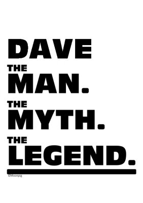 The Man The Myth The Legend Typographic Funny T-shirt