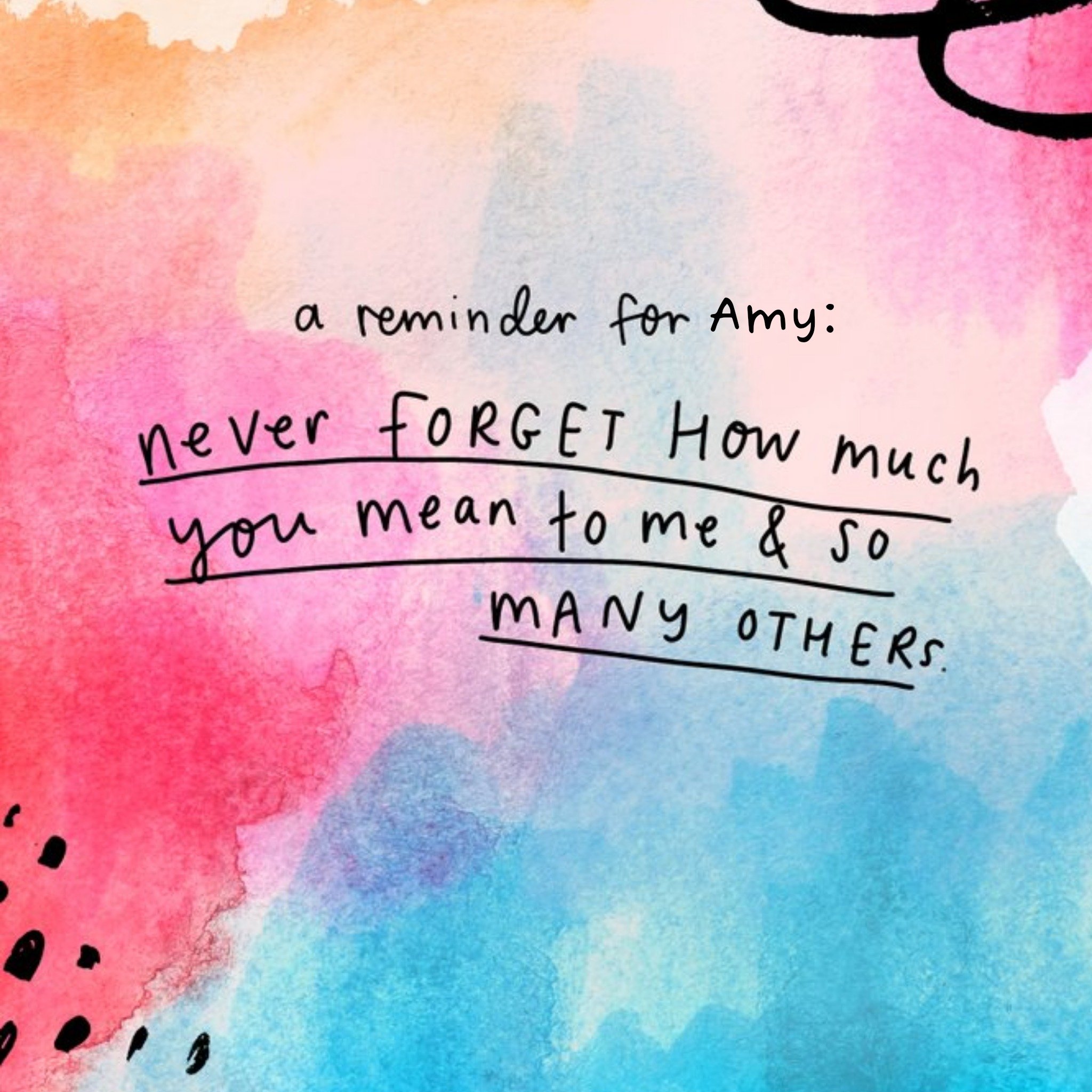 Moonpig The Happy News Never Forget How Much You Mean To Me Thinking Of You Card, Large
