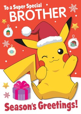 Pokemon Characters Season's Greetings Grandson Card