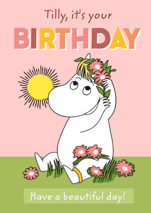Cute Moomin Beautiful Day Birthday Card