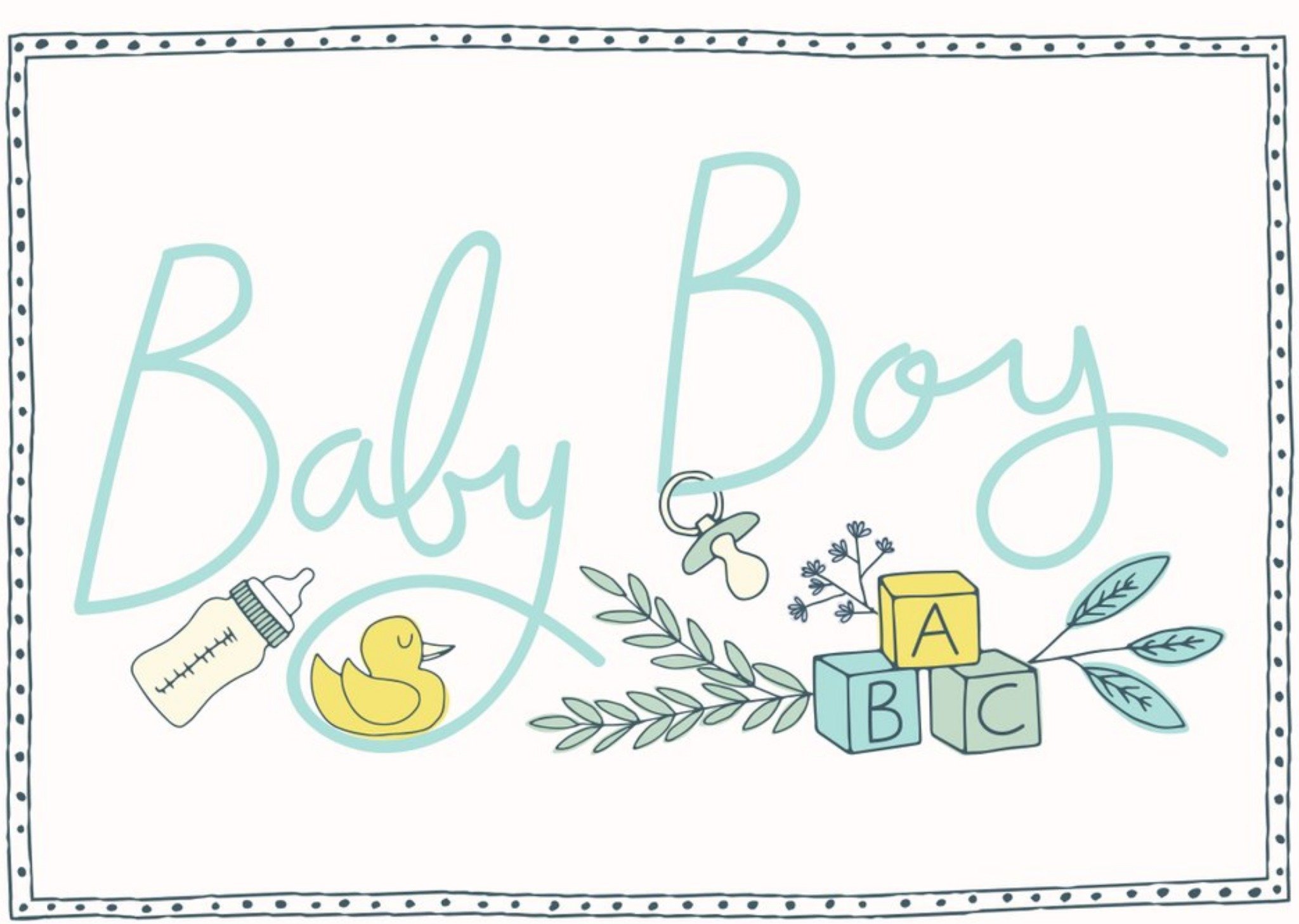 New Baby Boy Card