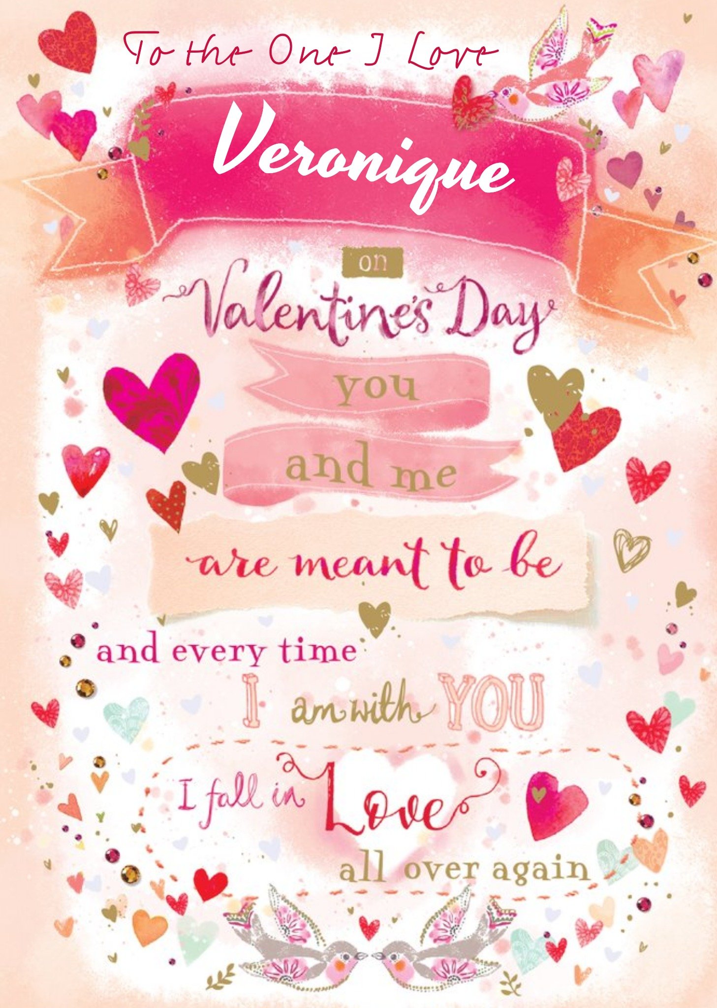 Ling Design You And Me Are Meant To Be Valentines Day Card