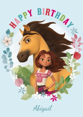 Universal Dreamworks Spirit the horse And Lucky Perconalised Birthday Card