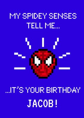 Marvel Comics Retro My Spidey Senses Tell Me Its Your Birthday Jacob Blue Card
