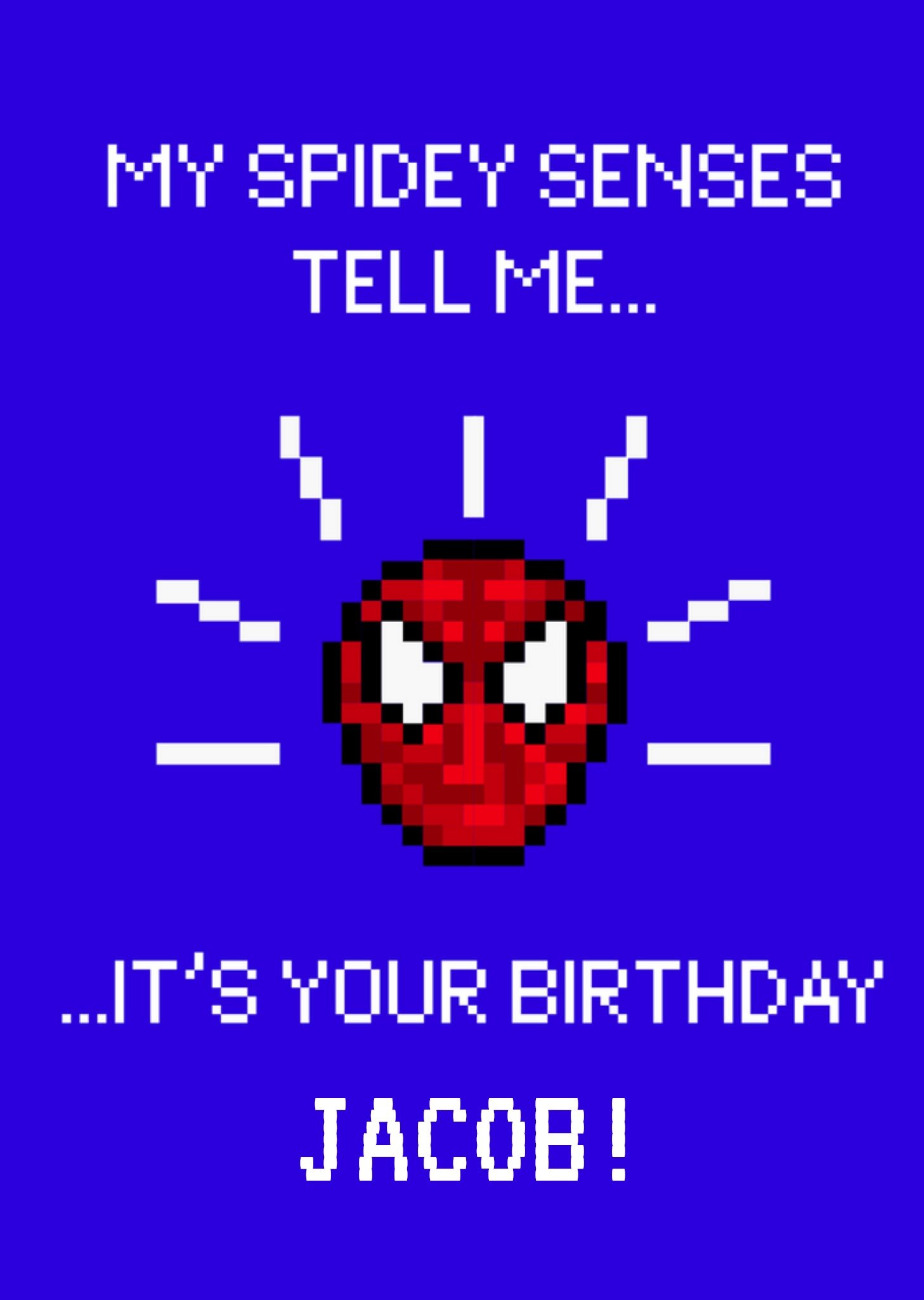 Disney Marvel Comics Retro My Spidey Senses Tell Me Its Your Birthday Jacob Blue Card Ecard