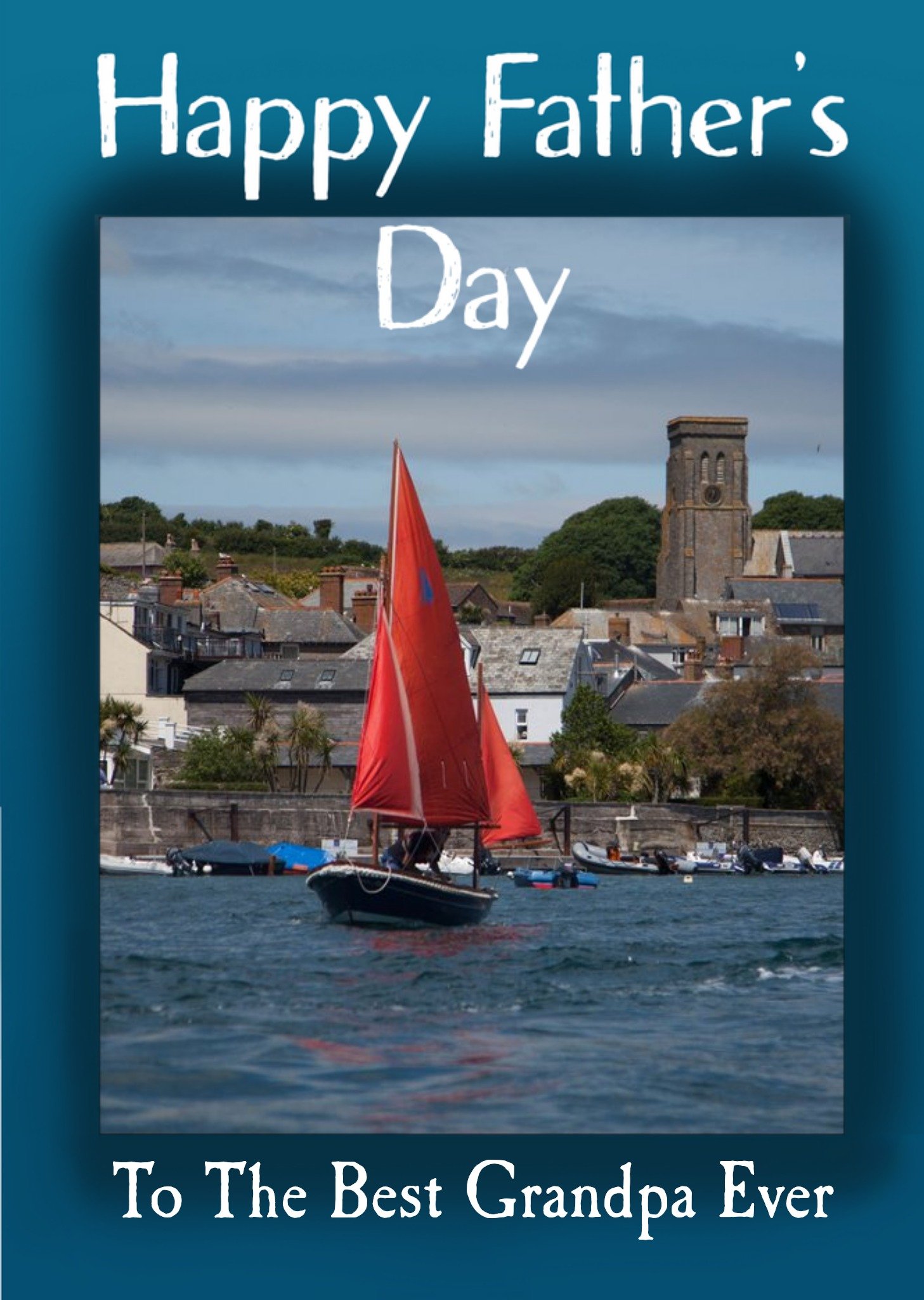 Moonpig Photo Of Sail Boat Photo Upload Father's Day Card Ecard