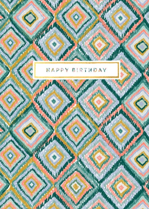 Shake It Up Patterned Happy Birthday Card